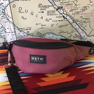 HXTN supply Mens Burgundy Fanny pack
